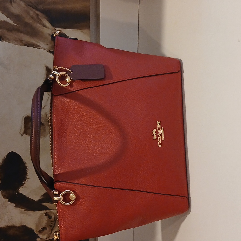Coach Red Leather Bag